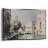 Framed canvas artwork showcasing a vibrant landscape design, featuring a black frame and side view, perfect for modern home decor. Ideal for art enthusiasts seeking unique wall accents.