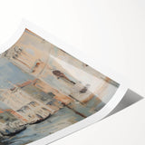 Vibrant rolled print showcasing a scenic landscape design with lush greenery and serene mountains, expertly packaged in a protective cardboard tube for safe delivery.