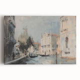 Stretched canvas artwork depicting a vibrant landscape scene with rich colors and intricate details, perfect for enhancing home decor and artistic ambiance.