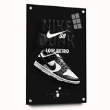 Nike Dunk SB Low Retro Pop Art Wall Art – Bold Black & White Canvas