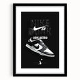 Nike Dunk SB Low Retro Pop Art Wall Art – Bold Black & White Canvas