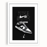 Nike Dunk SB Low Retro Pop Art Wall Art – Bold Black & White Canvas