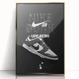 Nike Dunk SB Low Retro Pop Art Wall Art – Bold Black & White Canvas