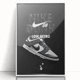 Nike Dunk SB Low Retro Pop Art Wall Art – Bold Black & White Canvas