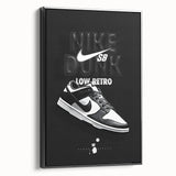 Nike Dunk SB Low Retro Pop Art Wall Art – Bold Black & White Canvas
