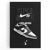 Nike Dunk SB Low Retro Pop Art Wall Art – Bold Black & White Canvas