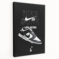 Nike Dunk SB Low Retro Pop Art Wall Art – Bold Black & White Canvas