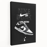 Nike Dunk SB Low Retro Pop Art Wall Art – Bold Black & White Canvas