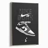 Nike Dunk SB Low Retro Pop Art Wall Art – Bold Black & White Canvas