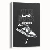 Nike Dunk SB Low Retro Pop Art Wall Art – Bold Black & White Canvas