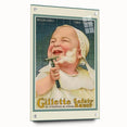 Retro Gillette Safety Razor Poster - Vintage Bathroom Wall Art