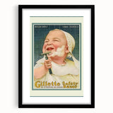 Retro Gillette Safety Razor Poster - Vintage Bathroom Wall Art
