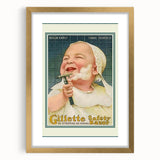 Retro Gillette Safety Razor Poster - Vintage Bathroom Wall Art