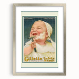Retro Gillette Safety Razor Poster - Vintage Bathroom Wall Art