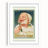 Retro Gillette Safety Razor Poster - Vintage Bathroom Wall Art