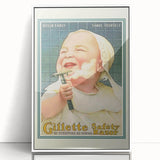 Retro Gillette Safety Razor Poster - Vintage Bathroom Wall Art