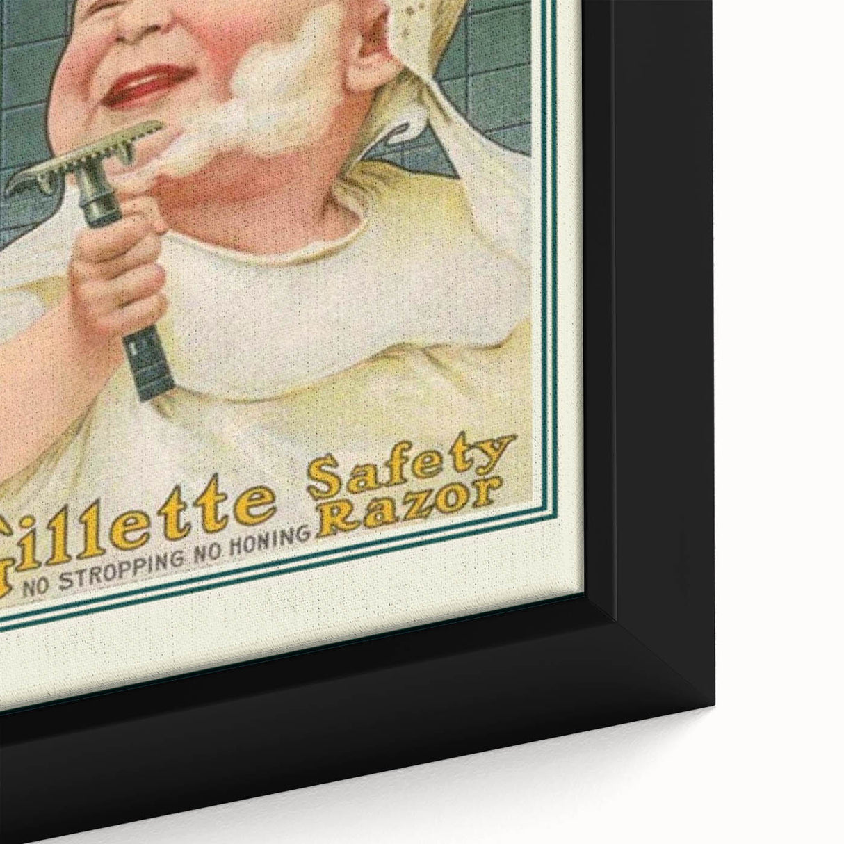Retro Gillette Safety Razor Poster - Vintage Bathroom Wall Art