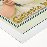 Retro Gillette Safety Razor Poster - Vintage Bathroom Wall Art