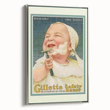 Retro Gillette Safety Razor Poster - Vintage Bathroom Wall Art