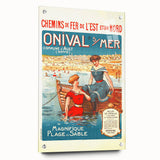 Retro Onival-sur-Mer Travel Poster – Vintage French Beach Art
