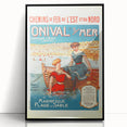 Retro Onival-sur-Mer Travel Poster – Vintage French Beach Art
