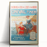 Retro Onival-sur-Mer Travel Poster – Vintage French Beach Art