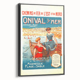 Retro Onival-sur-Mer Travel Poster – Vintage French Beach Art