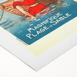 Retro Onival-sur-Mer Travel Poster – Vintage French Beach Art