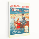 Retro Onival-sur-Mer Travel Poster – Vintage French Beach Art