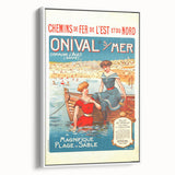 Retro Onival-sur-Mer Travel Poster – Vintage French Beach Art