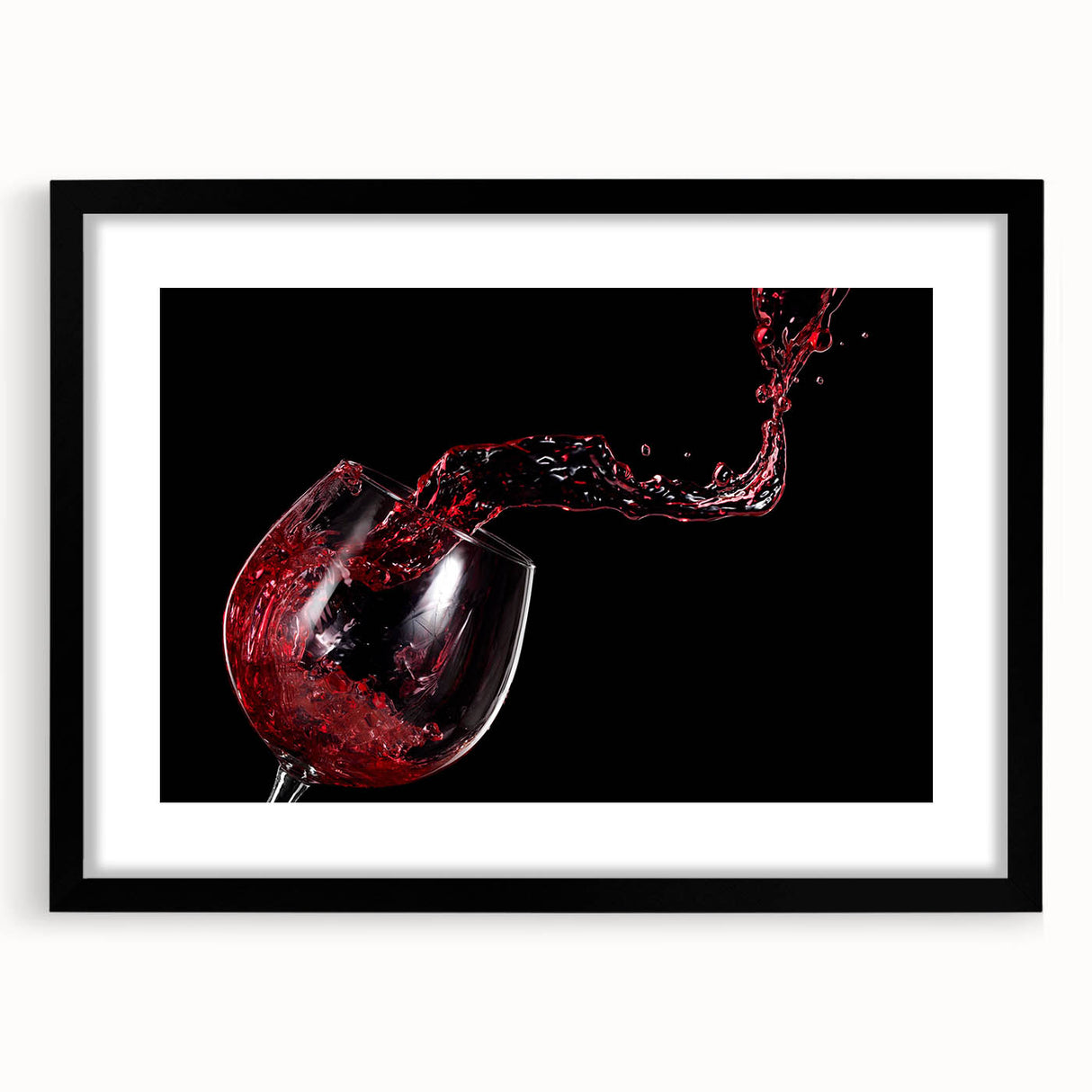 Red Wine Splash Art – Elegant Kitchen & Dining Room Wall Print