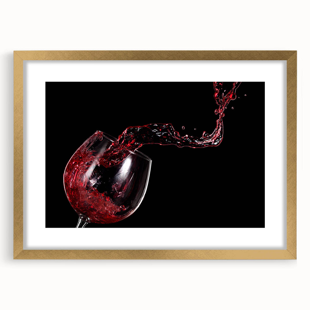 Red Wine Splash Art – Elegant Kitchen & Dining Room Wall Print