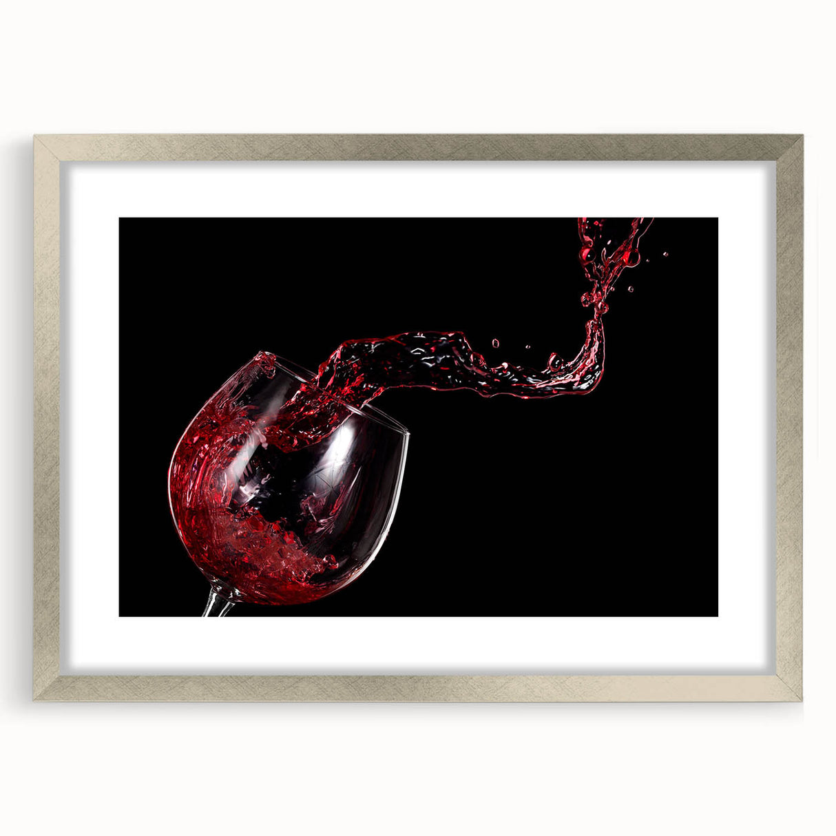 Red Wine Splash Art – Elegant Kitchen & Dining Room Wall Print
