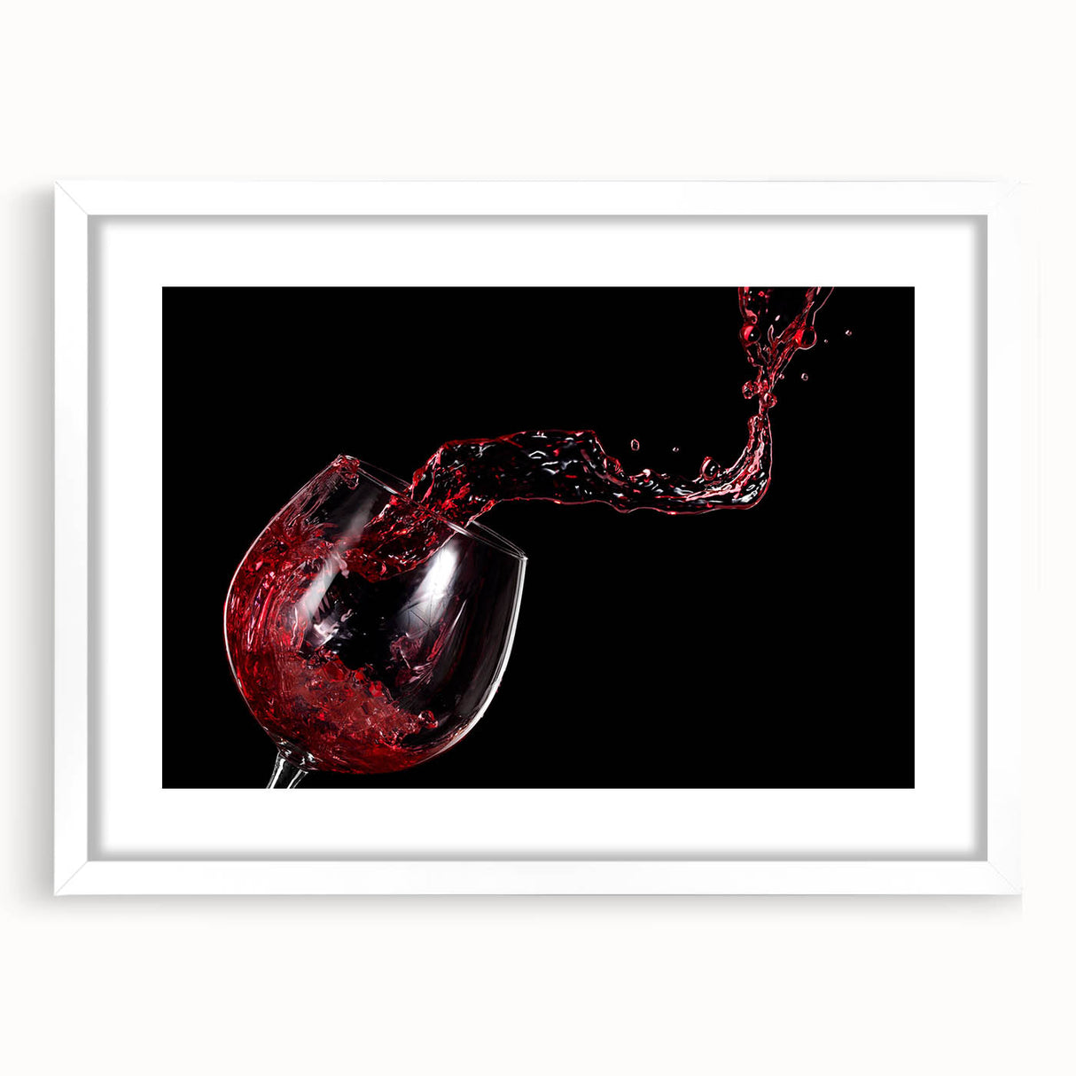 Red Wine Splash Art – Elegant Kitchen & Dining Room Wall Print