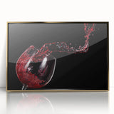 Red Wine Splash Art – Elegant Kitchen & Dining Room Wall Print
