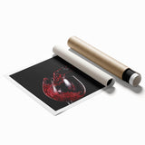 Red Wine Splash Art – Elegant Kitchen & Dining Room Wall Print