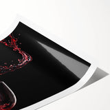 Red Wine Splash Art – Elegant Kitchen & Dining Room Wall Print