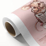 Bathroom Wall Decor - Cute Mouse Reading Newspaper for Whimsical Style