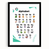 ABC Alphabet - Kids Educational Wall Art Animal Learning Print