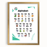 ABC Alphabet - Kids Educational Wall Art Animal Learning Print