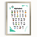 ABC Alphabet - Kids Educational Wall Art Animal Learning Print