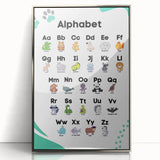 ABC Alphabet - Kids Educational Wall Art Animal Learning Print