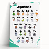 ABC Alphabet - Kids Educational Wall Art Animal Learning Print