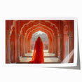 Extra large rolled print depicting a vibrant floral scene in India, ideal for art wall dining room or classy bathroom decor.