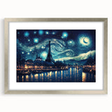 Extra large framed abstract art print of a textured Parisian scenery in muted earth tones, ideal for living room decor.