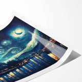 Extra large wall art featuring line art flowers over a Paris scenery backdrop, printed on rolled canvas.