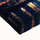 Large art of Paris landscape in black and white on stretched canvas, ideal for bedroom wall decor.