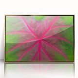 Mid-century modernist acrylic print of a Yucatan landscape in gold frame, suitable for modern art wall decor.