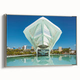 Landscape art painting of a Brazilian scenery in vibrant colors on a framed canvas, ideal for living room decor.