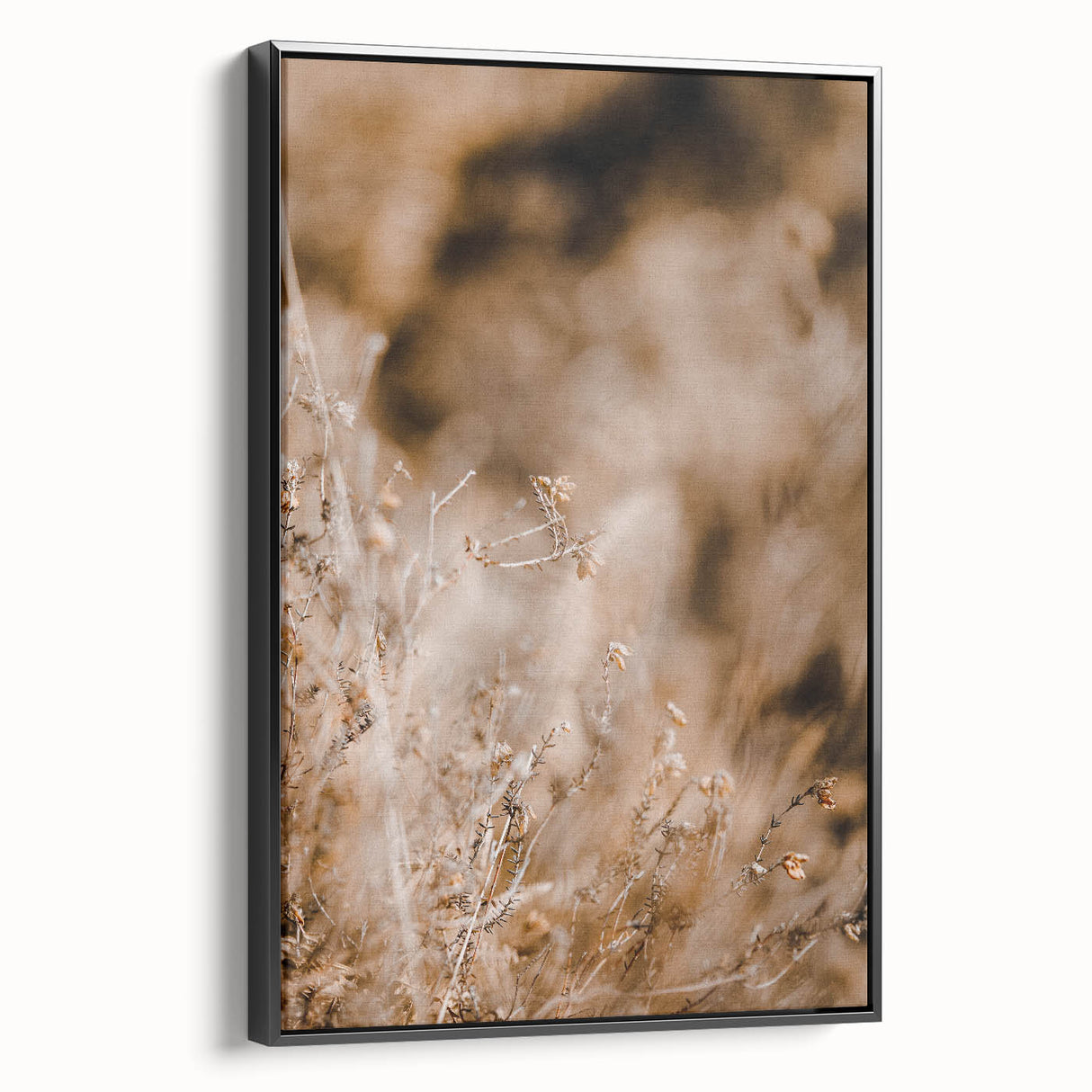 Framed canvas featuring a black and white vintage landscape painting, ideal for bedroom wall art.